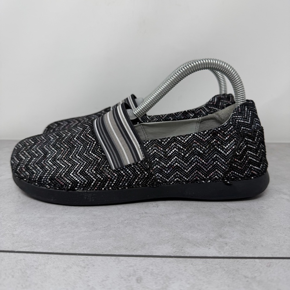 Alegria Glee women's size EU38 US 8-8.5 leather Slip-on Black/Gray shoes